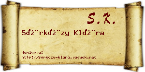 Sárközy Klára névjegykártya